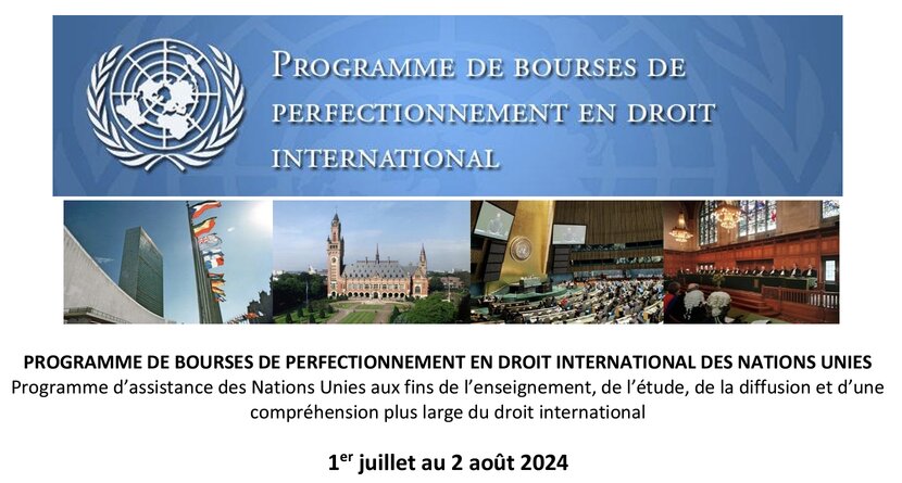  Le Programme de bourses de perfectionnement en droit international des Nations Unies.