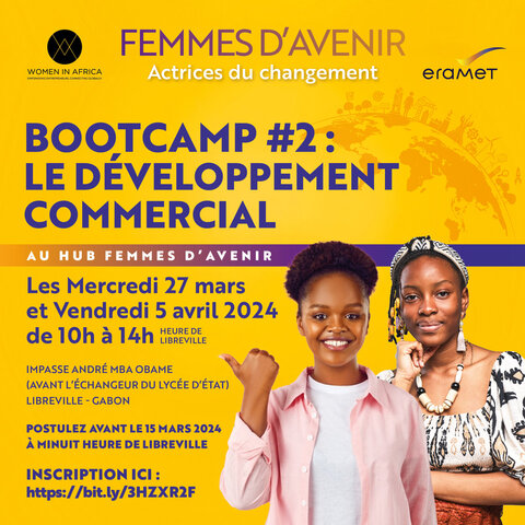  WIA Hub Femmes d’avenir – Bootcamp: Le développement commercial.